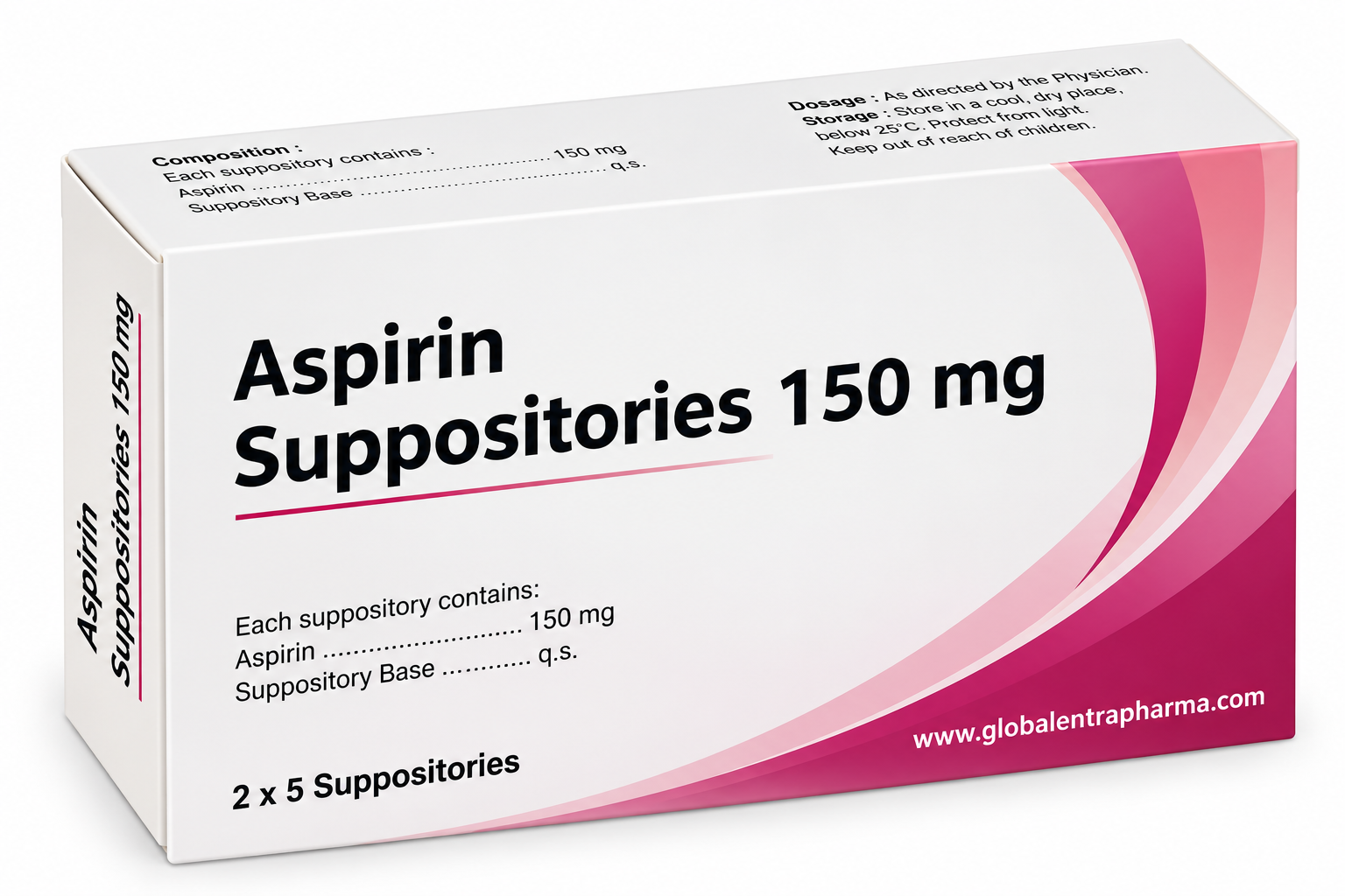 Aspirin Suppositories 150 mg Manufacturer in India